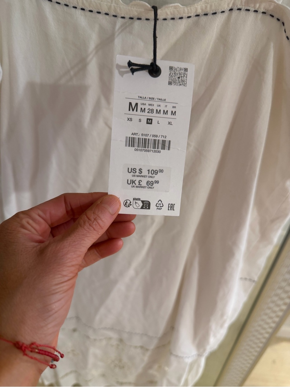 NWT Zara ZW Collection Embroidered Dress - Picture 10 of 14